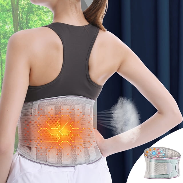 SuoKom Removable Self-Heating Magnetic Support Brace Adjustable Pain Relief Back Waist Support Lumbar Brace Belt