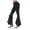 Black, variant on Gpoecd Plus Size Wide Leg Pants High Gloss Flared Elegant Casual Asymmetric Bootcut Trouser Jeans for Women for Stage Daily Silver,S