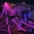 thumbnail image 1 of Halloween Spider Web Lights 250 LED Waterproof Net Lights with Spider Remote Control Cobweb for Yard House Garden Outdoor Indoor Party Haunted Decorations, 1 of 7