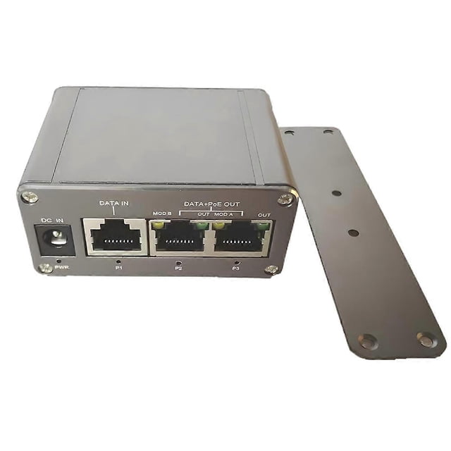 3 Port MINI Gigabit POE Injector 20Vdc-36Vdc Input Mode A and B 24V Passive POE Max 30w Output POE Injector