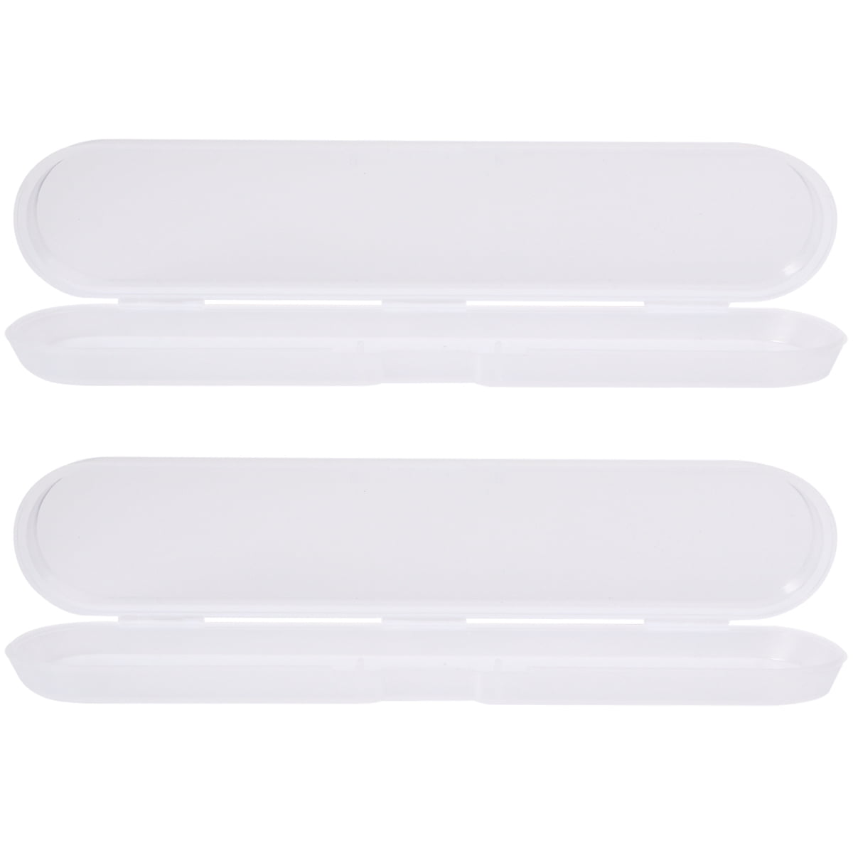 2pcs Thermometer Box Small Plastic Temperature Measurement Tool Box Digital Thermometer Storage Box (14.5x3x1.5cm)
