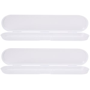 2pcs Thermometer Box Small Plastic Temperature Measurement Tool Box Digital Thermometer Storage Box (14.5x3x1.5cm)