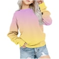 thumbnail image 1 of Yuyuzo Chandails à Manches Longues pour Filles, Col Rond, Ample, Décontracté, Confortable, à Blocs de Couleur, Automne, 1 of 4