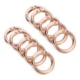 thumbnail image 1 of Unique Bargains Rose Gold Round Zinc Alloy Spring Gate O Ring Snap Clip Buckles (10 Pack), 1 of 5