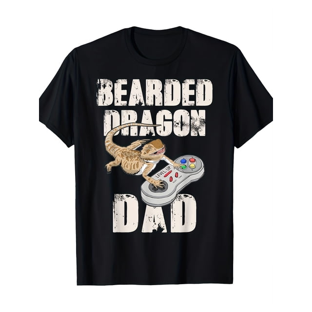 T-shirt 1 Pce pour Homme « Barbe de Papa Dragon » Graphique Respirant à Col Rond T-Shirt d'Été avec Design de Jeu Vidéo Rétro
