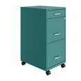thumbnail image 2 of Pemberly Row 3 Drawers Vertical Turquoise Metal Filing Cabinet Pre-assembled, 2 of 5