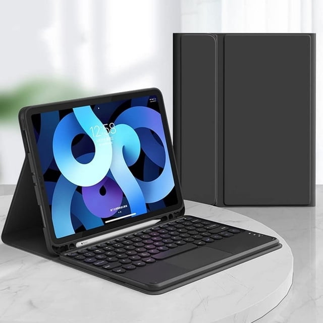 Dosaele iPad 9th Generation 8th 7th Gen 10.2 inch/Air 3 Pro 10.5 inch Keyboard Case with Touchpad Cute Round Key Color Keyboard Detachable Bluetooth Touch Keyboard Slim Smart Cover