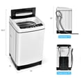 thumbnail image 2 of Gymax Compact Full-automatic Washing Machine Laundry Washer w/ 11 lbs Capacity White, 2 of 10