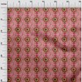 thumbnail image 2 of oneOone Cotton Cambric Fabric Leaves & Floral Block Printed Fabric 1 Yard 56 Inch Wide, 2 of 4