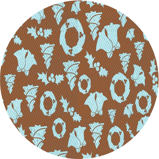 Ahgly Tapis Rond Lavable en Machine Intérieur Transitionnel Acajou Brun, 4 Pieds Rond