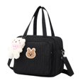 thumbnail image 3 of Xuanheng Sac à Couches Compartiment Sac à Main Réutilisable Sac de Maquillage Élégant pour Maman Sac de Rangement Noir, 3 of 8