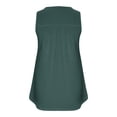 thumbnail image 5 of Dealovy Plus Size Tank Tops for Women Casual Sleeveless Scoop Neck Buttons Ruched Solid Color Loose Flowy Tees, 5 of 5