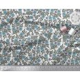 thumbnail image 2 of Soimoi Modal Satin Fabric Leaves & Floral Block Decor Fabric Printed Yard 42 Inch Wide, 2 of 3
