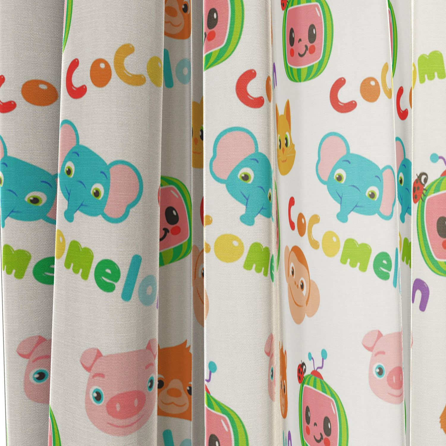 Cocomelon Animaux Rideaux Opaque pour la Chambre, Lot de 2