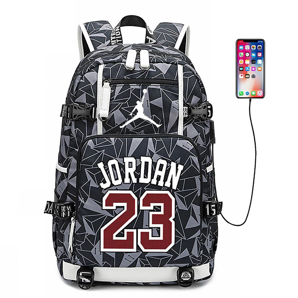 Nba Jordan 23 Backpack Waterproof Rucksack Large Capacity School