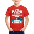 thumbnail image 4 of WERYOUNG T-Shirts Filles Garçons Été Décontracté Fête des Pères à Lettres Imprimées Col Rond Manches Courtes T-Shirts Enfants T-Shirt Tendance, Rouge, 6-7 Ans, 4 of 4