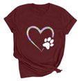 thumbnail image 3 of Meichang T-Shirt de la Saint-Valentin pour Femmes, Tee-Shirt Graphique Cœur d'Amour, Manches Courtes, Décontracté, Coupe Ample, Col Rond, 3 of 3