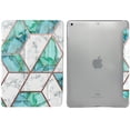 thumbnail image 2 of DuraSafe Cases iPad Mini 5th Gen 2019 7.9 Inch [ Mini 5 ] MUXH2LL/A MUXF2LL/A MUXG2LL/A Shock Proof Magnetic Dual Angle Stand with Honeycomb Pattern Printed Cover - Marble Green, 2 of 8