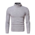 thumbnail image 1 of RKSTN T-Shirts à Manches Longues pour Hommes Col Roulé Hauts Unis Automne Hiver Doux Extensible Blouse de Base Hauts, 1 of 6