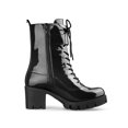 thumbnail image 3 of Unique Bargains Bottes de Combat à Plateforme à Talon Épais avec Fermeture Éclair pour Femmes, 3 of 8