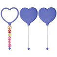 thumbnail image 1 of Uxcell 3 Pack Beadable Mirrors with Handle, 6.4 Inch Long Heart Shape Bead Mirror Bars Removable for DIY Crafts(Navy Blue), 1 of 7