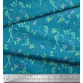 thumbnail image 3 of Soimoi Blue Rayon Fabric Artistic Leaves Decor Fabric Printed Yard 42 Inch Wide, 3 of 3