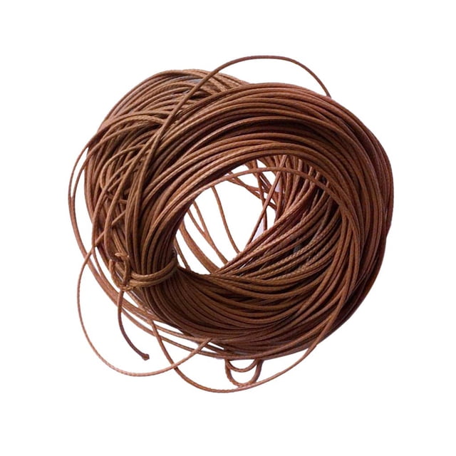 veasfak 10 M 1mm ed Cord String Thread for Bracelet Necklace DIY Jewelry Making Craft Light coffee
