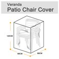 thumbnail image 1 of mmirethe Mobilier d'Extérieur Empilable avec Ces Housses de Chaise de Rangement Pratique Housse de Protection Extérieure Gris 64x64x120cm, 1 of 6