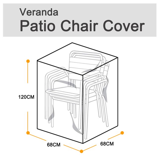 mmirethe Mobilier d'Extérieur Empilable avec Ces Housses de Chaise de Rangement Pratique Housse de Protection Extérieure Gris 64x64x120cm