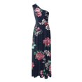 thumbnail image 5 of Lenago Robe Maxi Grande Taille pour Femmes Mode Décontractée Été Sans Manches Imprimé Robe Fendue à une Épaule Robes de Plage d'Été en Liquidation, 5 of 5