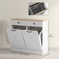 thumbnail image 3 of HOMCOM Armoire à Linge Basculante avec 2 Paniers et 2 Tiroirs, Noir, 3 of 10