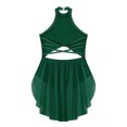 thumbnail image 4 of Raenseen Robe de Danse Ballet Jazz pour Filles, Justaucorps de Patinage Artistique, Strass Brillants, Robe de Bal Sans Manches, Vert 12, 4 of 5