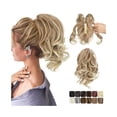 thumbnail image 1 of Messy Hair Bun Synthetic Hairpieces Natural Wave Claw Clip Short Ponytail Hair Extensions, 1 of 7