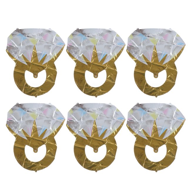 Bride Balloon, Ring Balloon Reusable Recyclable Aluminum Foil Spherical Safe For Engagement For Birthday Parties Gold