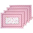 thumbnail image 1 of Vargottam Placemats- Placemat For Dining Table, Set Of 4- Printed & Reversible CottonNapkin-IndoorPlacematsFor Home & Kitchen Dining Table- Asian Block (Light Pink), 1 of 5