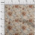 thumbnail image 2 of oneOone Coton Popeline Brun Tissu Floral Rétro Robe Tissu Tissu Imprimé par la Cour 42 Pouces de Large, 2 of 5