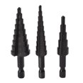 thumbnail image 4 of Step Drill Bit Set, Hex Handle Step Drill Bit Cut Quickly High Polishing Non Slip  For Metal, 4 of 8