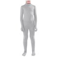 thumbnail image 1 of GDREDA Kids Dancewear Solid Color Spandex Zentai Child Unitard (Grey,S), 1 of 3