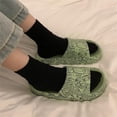 thumbnail image 2 of Cloud Slides for Women Cute Cartoon Print Shower Slippers Comfort Quick Drying Bath Sandals Soft Platform Sandals, 2 of 5