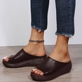 thumbnail image 3 of IUJSOY Platform Wedge Slides Sandals for Women Open Toe Slip on Lightweight Wedges Sandals, 3 of 9