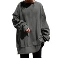thumbnail image 1 of Timegard Sweatshirts for Women Plus Size Crewneck Pullover Drop Shoulder Long Sleeve OversizedTops, 1 of 6
