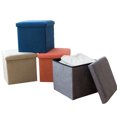 thumbnail image 1 of Coofit Tabouret de Rangement Pliable Cube de Rangement Polyvalent Repose-Pieds pour la Maison, 1 of 10