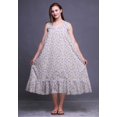 thumbnail image 4 of Bimba Nuisettes en Coton Imprimé Roses Florales Violet Pâle et Renoncules pour Femmes Robe Sans Manches Tenue de Nuit Robe Maxi XXX-Large, 4 of 6