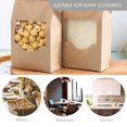 thumbnail image 4 of Kraft Paper Bakery Bag Light Brown 100Pcs 9.67X4.52X2.55in, 4 of 6