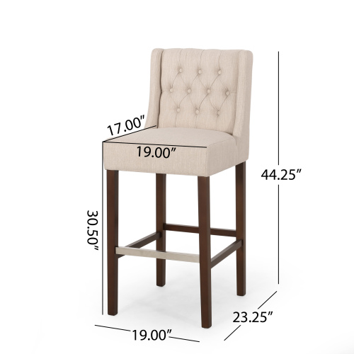 Tabourets de bar Noble House, hauteur 76 cm (lot de 2), siège en tissu haute densité