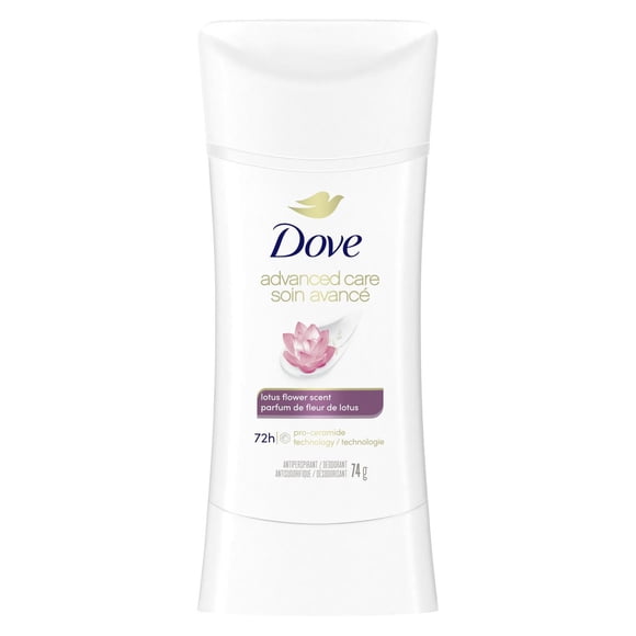 Dove Advanced Care Antiperspirant Deodorant Stick Lotus Flower Scent, 74 g