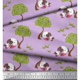 thumbnail image 2 of Soimoi Rayon Fabric Tree & Dog Kids Decor Fabric Printed Yard 56 Inch Wide, 2 of 3