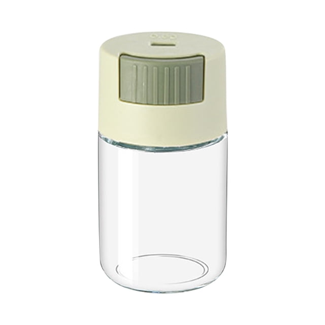 EGNMCR Distributeur en Verre de 0,02 Once, Distributeur en Verre Doseur, Distributeur en Verre à Pression avec Contrôle du Poivre Bouteille d'Assaisonnement Réservoir de Rangement