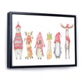 thumbnail image 2 of Designart Cute Christmas Animals Polar Bear Traditional Floating Frame Wall Art, 2 of 4