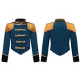thumbnail image 1 of Aislor Veste à Manches Longues en Velours à Franges pour Enfants Cirque Groupe de Marche Uniforme Batteur Bleu Paon 8, 1 of 6